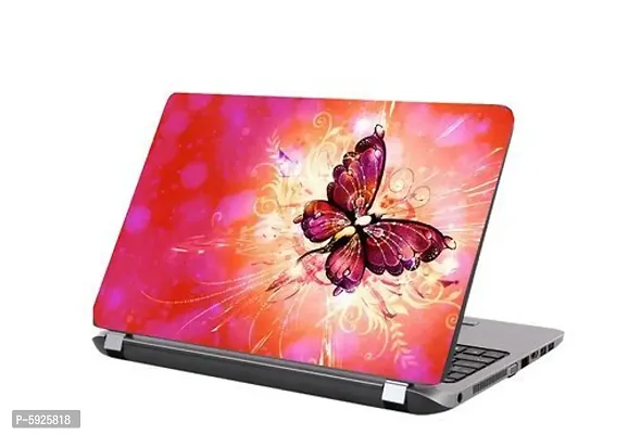 Butterfly Symbol Premium Matte Finish Vinyl HD Printed Laptop Skin Sticker-thumb0