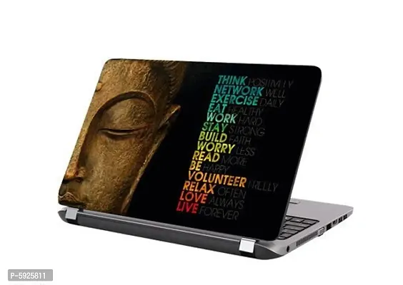 Buddha Face Premium Matte Finish Vinyl HD Printed Laptop Skin Sticker-thumb0