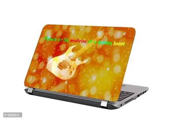 Music Instrument Premium Matte Finish Vinyl HD Printed Laptop Skin Sticker