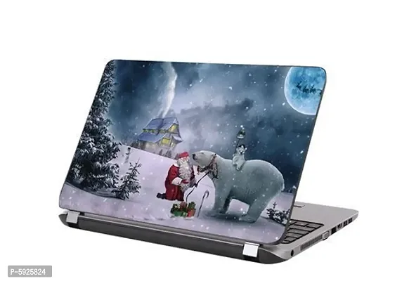 Santa Claus Premium Matte Finish Vinyl HD Printed Laptop Skin Sticker-thumb0