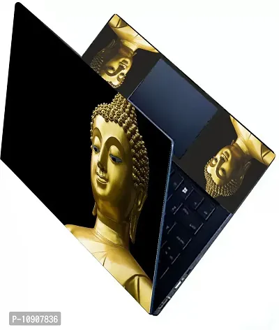 Full Vinyl Skin/Sticker for Top and Palmrest Portion of Laptop -Golden Buddha