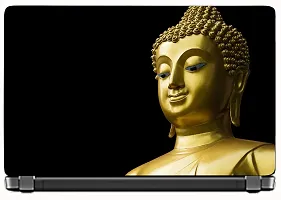 Full Vinyl Skin/Sticker for Top and Palmrest Portion of Laptop -Golden Buddha-thumb2