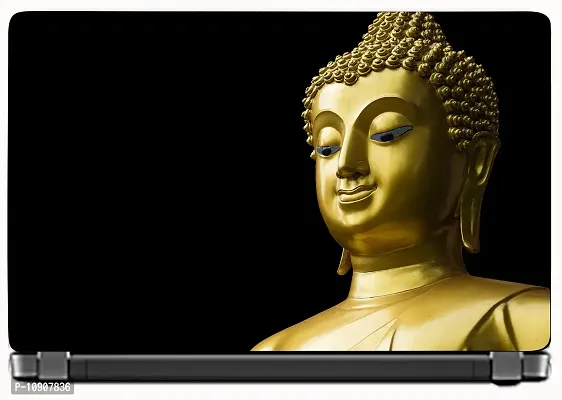 Full Vinyl Skin/Sticker for Top and Palmrest Portion of Laptop -Golden Buddha-thumb3