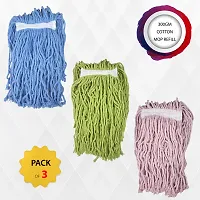 Pack of 3 pcs UMD 300 gm mop refill cotton thread. Refill for floor cleaning mop. Fine cotton thread-thumb2