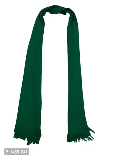 SHREECHALES Plain Cashmilon Wool Blend Green Shawl For Women, Green Shawl For Men (34W X 78L, Pack of 1)-thumb2
