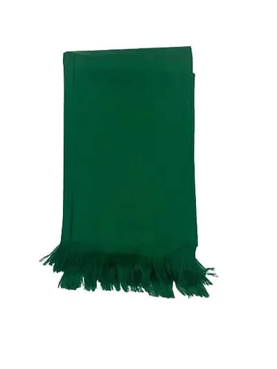 SHREECHALES Plain Cashmilon Wool Blend Green Shawl For Women, Green Shawl For Men (34W X 78L, Pack of 1)