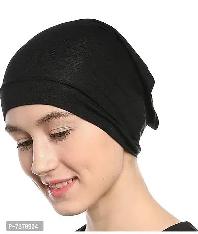 Buy Women Chaderi Lycra Stretchable Stitched Plain Islamic Hijab Cap Online In India At Discounted Prices