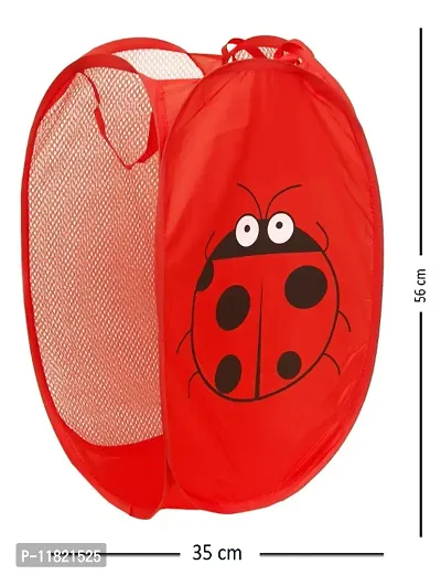 Winner Full Size Rectangular Red Foldable Laundry Basket - Laundry Bag pack of 1-1063-thumb5