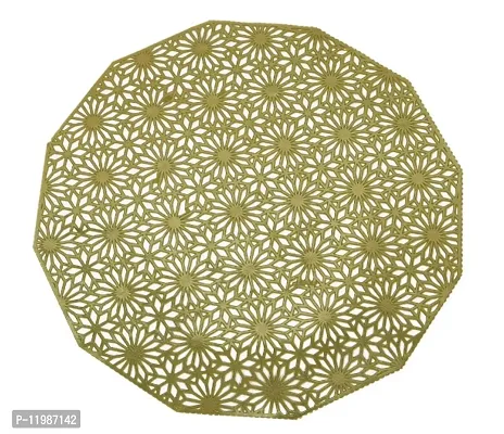 Winner Golden PVC Table Placemats -Set Of 1 Table Mats(43 X 41 cm)-thumb0