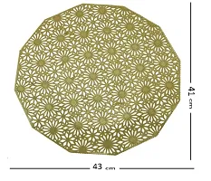 Winner Golden PVC Table Placemats -Set Of 1 Table Mats(43 X 41 cm)-thumb1