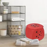 Winner Full Size Red Print Foldable Laundry Basket - Laundry Bag Pack Of 1 ( 45 X 45 cm )-thumb3