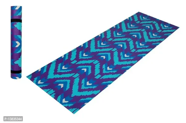 Winner Full Size Blue Printed Designer Yoga Mat With Carrying Strap Yoga mat, YM-02