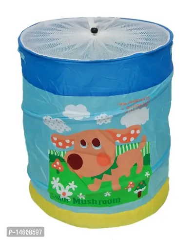 Winner Small Size Blue Top Net Print Folding Laundry Bag  Basket To Organize Cloths(36* 36* 42 cm) SLB1053-thumb0