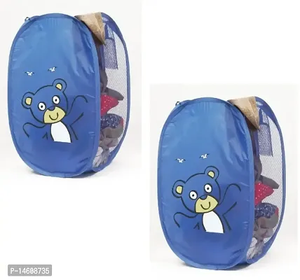 Winner Full Size Rectangular Blue Foldable Laundry Basket - Laundry Bag Pack of 2