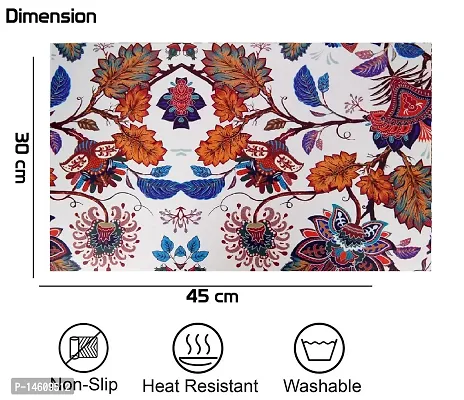 Winner Multi-Coloured Floral Print Table Placemats - Set Of 6 Table Mats-NTM-05-thumb3