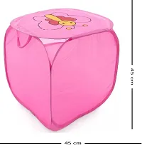 Winner Full Size Pink Print Foldable Laundry Basket - Laundry Bag Pack Of 1(45 x 45 cm )-thumb2