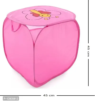 Winner Full Size Pink Print Foldable Laundry Basket - Laundry Bag Pack Of 1(45 x 45 cm )-thumb3