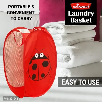 Winner Full Size Rectangular Red Foldable Laundry Basket - Laundry Bag Pack of 1