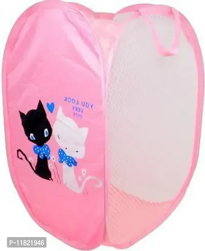Winner Full Size Rectangular Pink Foldable Laundry Basket - Laundry Bag Pack of 1-thumb5