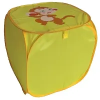 Winner Full Size Orange Print Foldable Laundry Basket - Laundry Bag Pack Of 1(45 x 45 cm )-thumb1