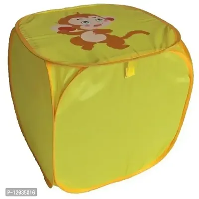 Winner Full Size Orange Print Foldable Laundry Basket - Laundry Bag Pack Of 1(45 x 45 cm )-thumb2