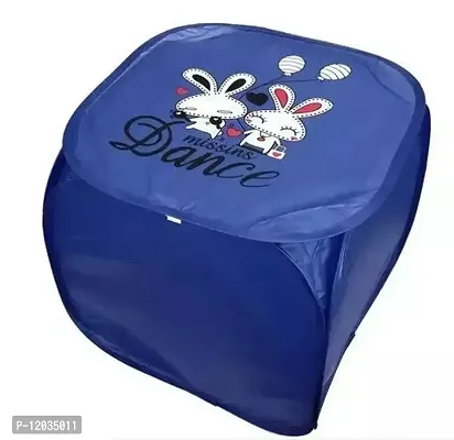 Winner Full Size Light Blue Print Foldable Laundry Basket - Laundry Bag Pack Of 1(45x45cm)