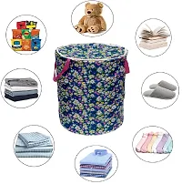 Winner 19 L Multicolor Polyester Floral Print Round Folding Laundry Bag 36 x 42 CM-thumb4