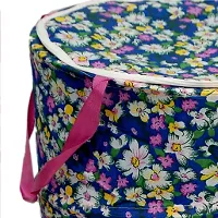 Winner 19 L Multicolor Polyester Floral Print Round Folding Laundry Bag 36 x 42 CM-thumb3