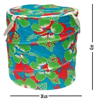 Winner 19 L Multicolor Polyester Floral Print Round Folding Laundry Bag 36 x 42 CM-thumb1