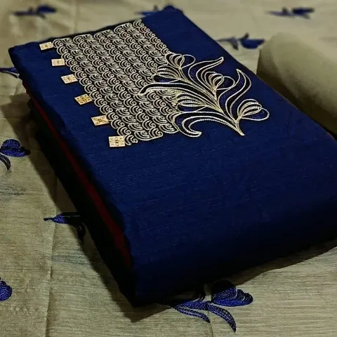 Fancy Cotton Embroidered Dress Material