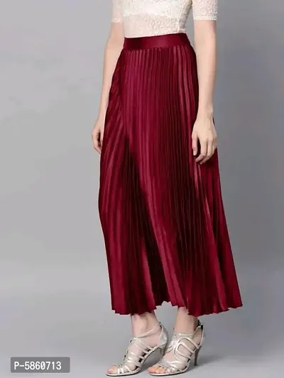 Gorgeous Satin Skirt for Women-thumb0