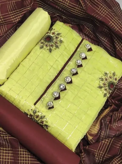 Attractive Cotton Dress Material with Dupatta