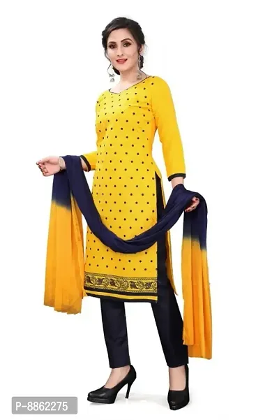 Classic Cotton Dress Material With Dupatta For Women