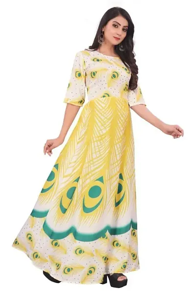 Bollywood Style Rayon Ethnic Gowns 