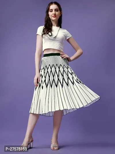 Stylish Crepe Printed Skirts For Women