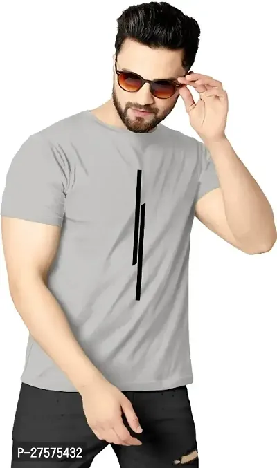 Stylish Polycotton Round Neck T-Shirt For Men-thumb0