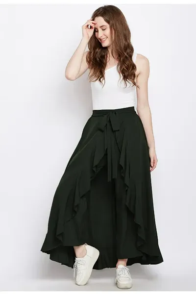 Women Solid Flared Skirt