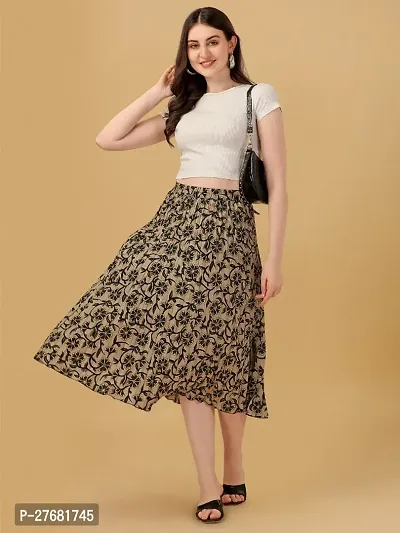 FANCY CREPE SKIRT FOR WOMEN-thumb0