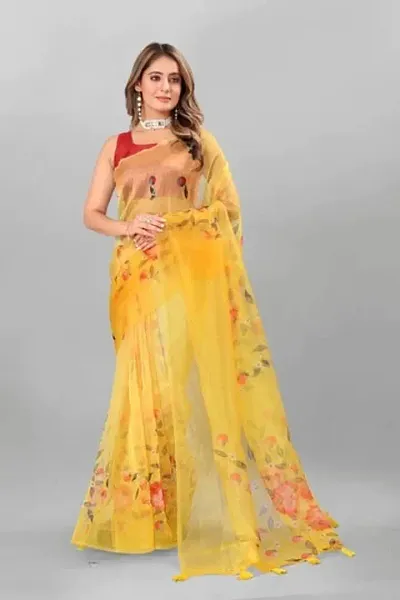 Must Have Organza Saree with Blouse piece 