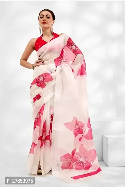 BEAUTIFUL ORGANZA SAREE FOR WOMEN