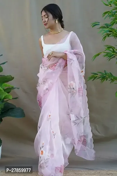 Classic Organza Saree with Blouse piece