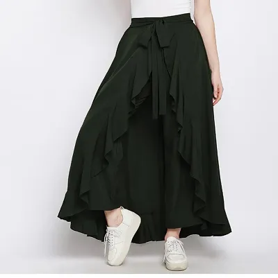 Women Solid Flared Skirt