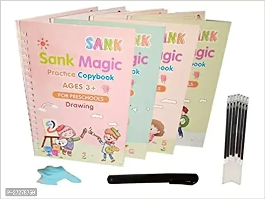 Magic Book Copy book set For Kids set of (4 book +1 pen +10 Refill)  children, it's important for them to go to preschool education which is easier to correct the gesture and writing method of holding-thumb3