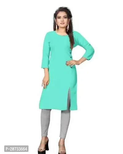 A-Line Blue  Rayon Kurta For Women