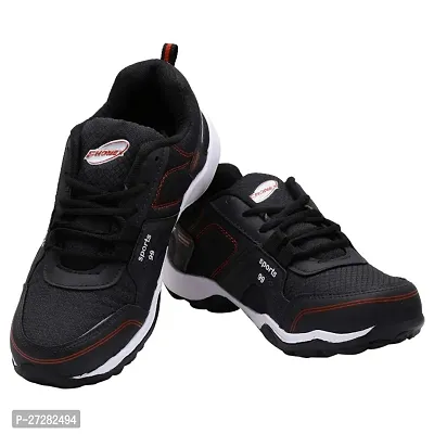 Men's Lace Eva Sole Running Shoes Men Sport Shoes Blk Red-thumb4