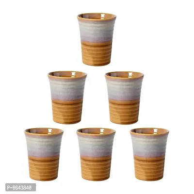 Ceramic Glasses (Set of 6 Milk and Water Glasses