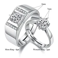 NILUS Beautiful Heart Shape Design Adjustable Couple / Lover Rings for Men and Women (5023) (5019)-thumb4