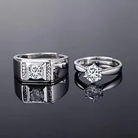 NILUS Beautiful Heart Shape Design Adjustable Couple / Lover Rings for Men and Women (5023) (5019)-thumb3