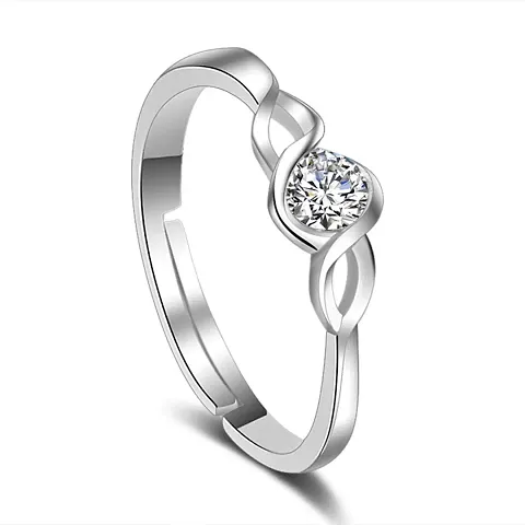 Sterling Plated Adjustable Ring For Women and Girls