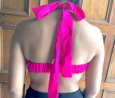 Pink halter neck bikini top-thumb1